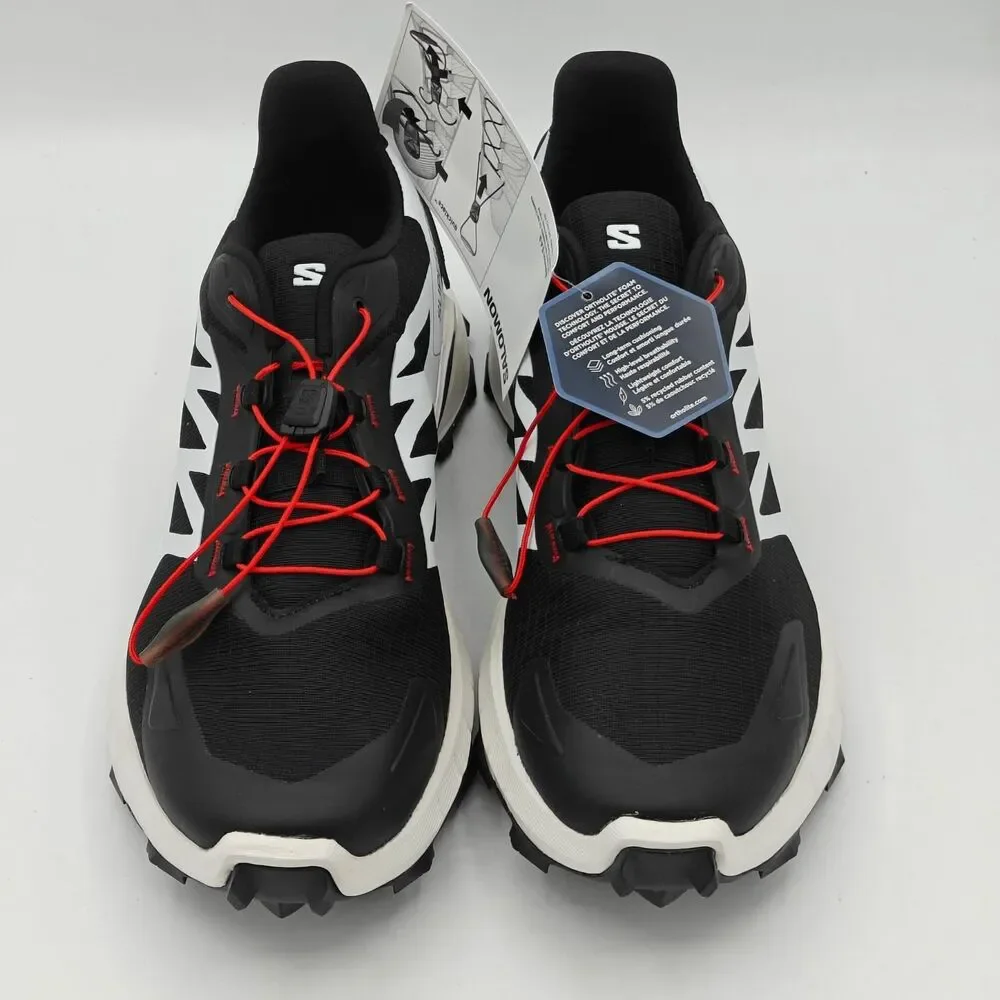 Salomon Supercross 4 Trail Running Shoes Men’s Black White Red Size US 9 Hiking